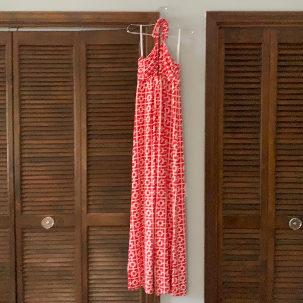 Tart sz md red & white maxi